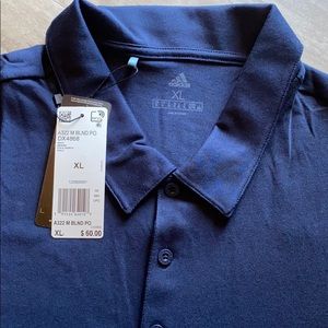 Adidas Golf Solid Polo Navy w/Silver Accent ⛳️